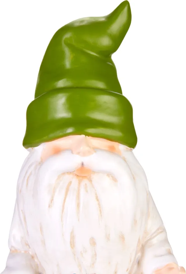 Brubaker Tuinkabouter Mediterend met Kikker - Mediterende Yoga Kabouter Kleermakerzit Sukhasana - Grappige Zen Decoratie Weerbestendig voor Tuin Kamperen en Buiten - 19 cm hoog Yoga - kruislings zitten