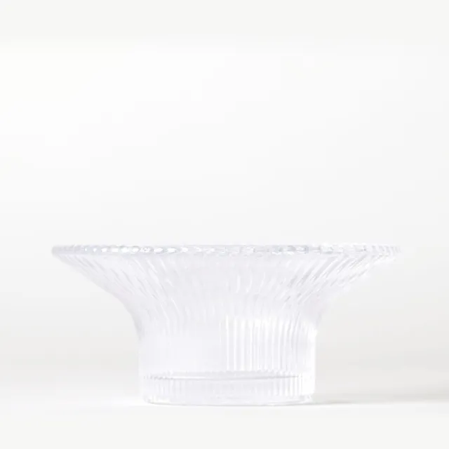 HEMA Theelichthouder ⌀11x5cm Zwier glas transparant (transparant)