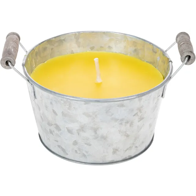 Wenzel Kerzen Citronella buitenkaars in emmer: sfeervolle verlichting en insectenwer Gelb