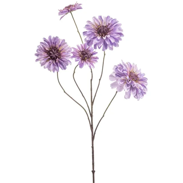 Emerald Kunstbloem Zinnia 88cm licht paars - Kunstplant voor binnen