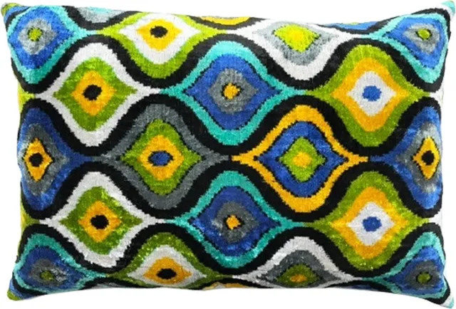 MD Home Ikat kussen aqua colors