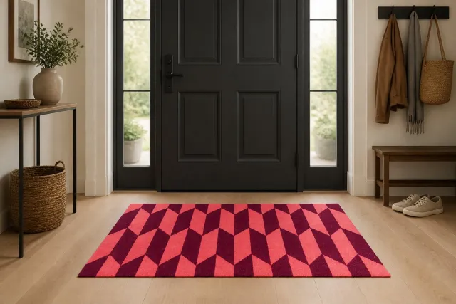 Rozenkelim Deurmat, droogloopmat Rozenkelim | Rood | 90cm x 60cm