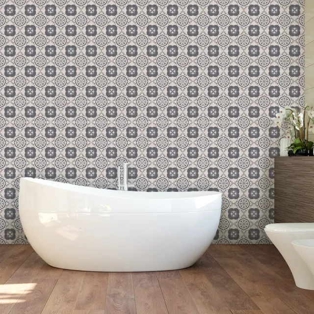 Ambiance Sticker Zelfklevende tegelmuurstickers voor keuken en badkamer - 30 cementtegelstickers (Azulejos Alinea) - 30 stickers 20x20cm Multi color