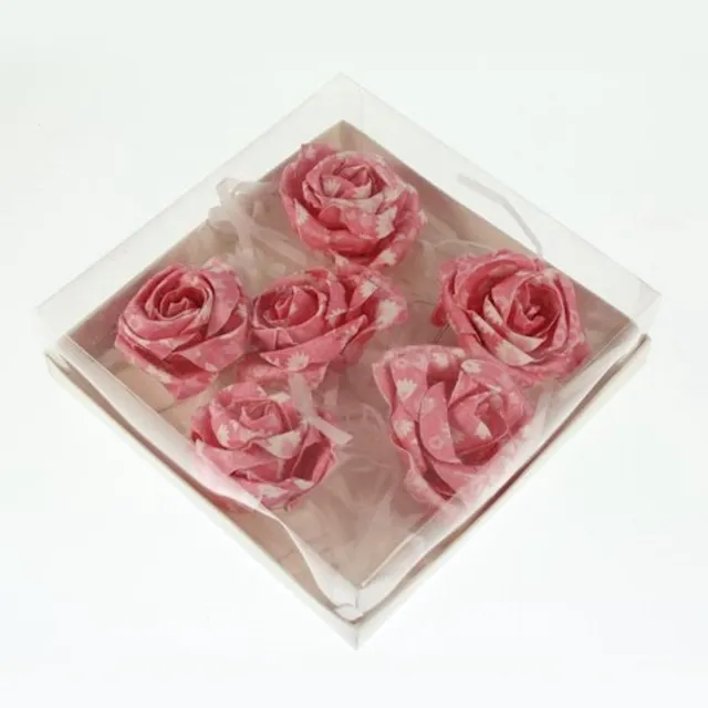 Meander Doosje bloem fuchsia 6 stuks 7.5x4cm