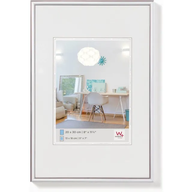 Walther New Lifestyle - Kunststof lijst - Fotoformaat 24x30 cm - Zilver