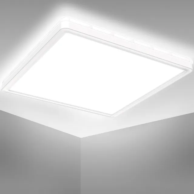 Briloner B.K.LICHT - LED Badkamerverlichting - badkamer plafonniére - IP44 - neutral wit licht 4.000K - 18W - 29x29 cm Wit (hoekig)