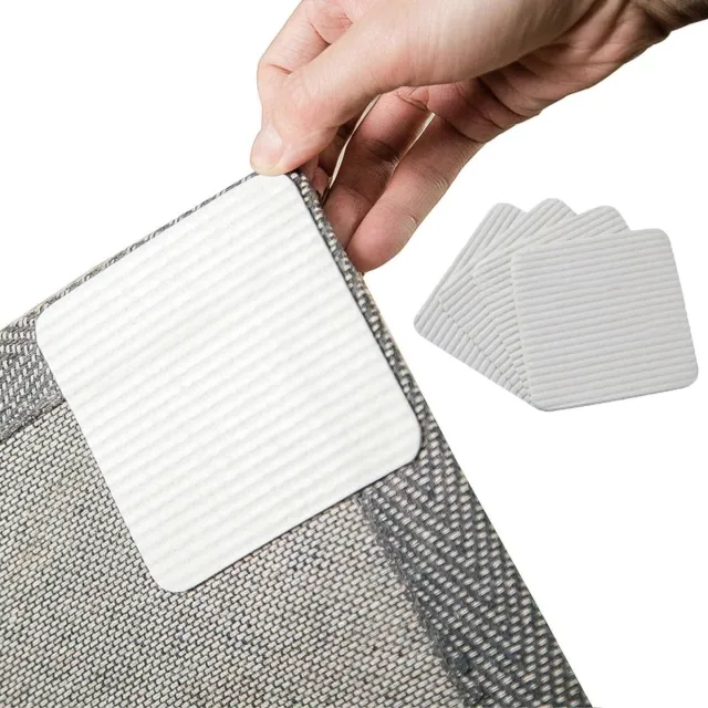 Excitat Antislipstickers - Plakstickers - Gemakkelijk te verwijderen - Voor tapijten en vloerkleden - 4 stuks Wit