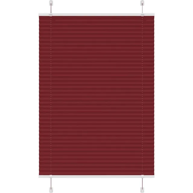 vidaXL Plissé - rolgordijn - 100x150 - cm - stofbreedte - 99,4cm - bordeauxrood