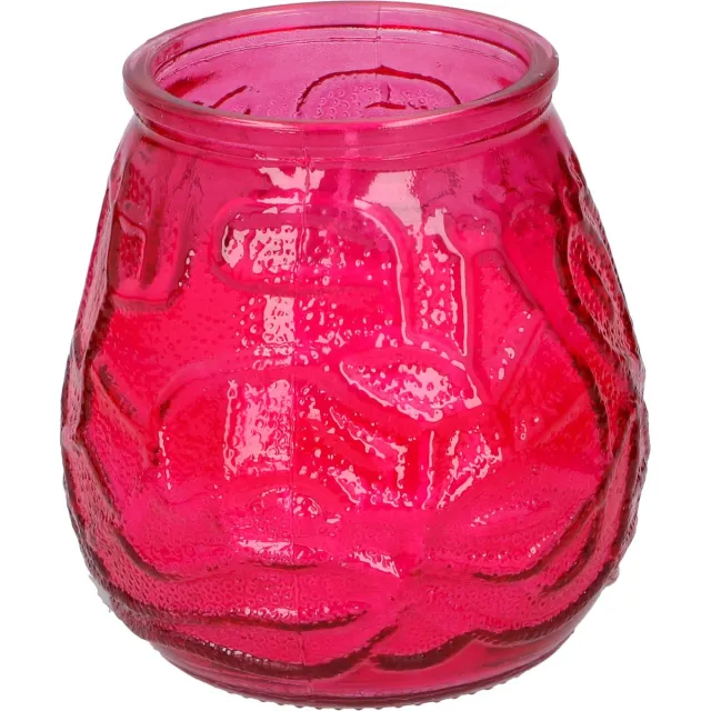 Arti Casa Tafelkaars - 15h - rood glas - citronella - 10 cm - lowboy kaars