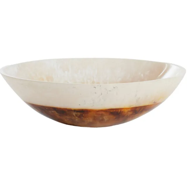 Light & Living schaal (decoratie) Binanga bruin/off white
