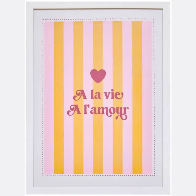Atmosphera Créateur d'intérieur® Ingelijste poster in pop-stijl CHERI Pêche