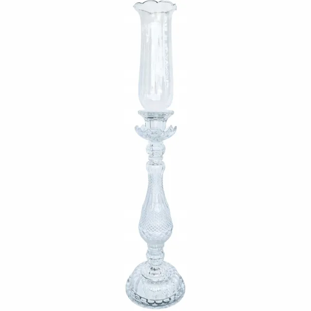 Madex Kristallen Kandelaar 64 cm - Elegant Glaswerk voor Sfeer Transparant
