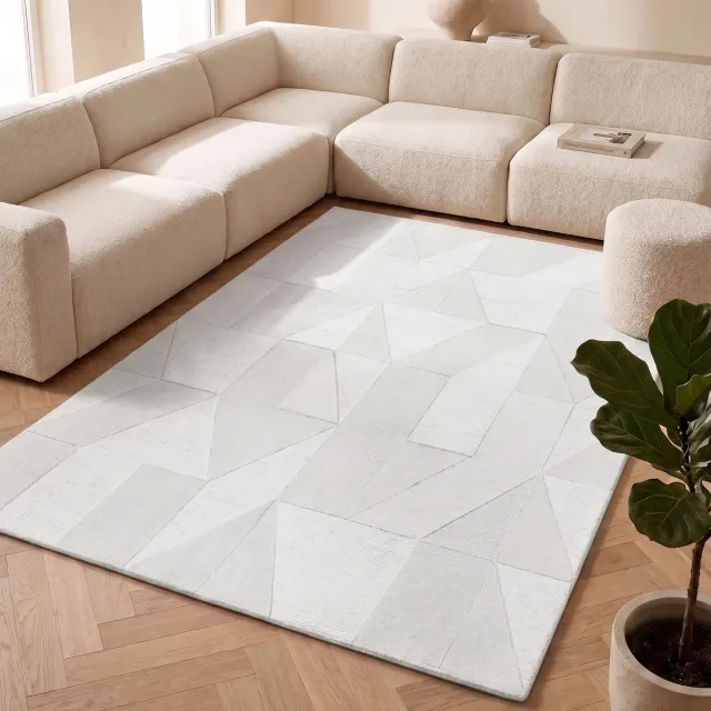 Villeroy & Boch Laagpolig vloerkleed Wol - Ursule - Creme 120x170 cm