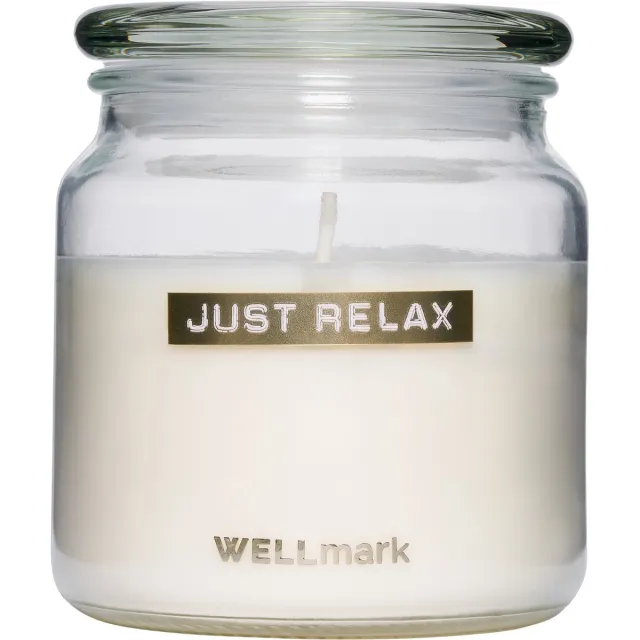 Wellmark Grote Geurkaars Sunny Haze, helder glas
