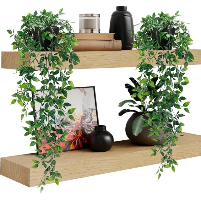 Excitat 2 stuks - Kunstplanten - Plantenpotten - Plastic planten - Geschikt voor woonkamer, slaapkamer, gang, trappenhuis, kantoor groente