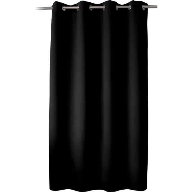 Unyqoos Elegant zwart gordijn met oogjes voor moderne raamdecoratie