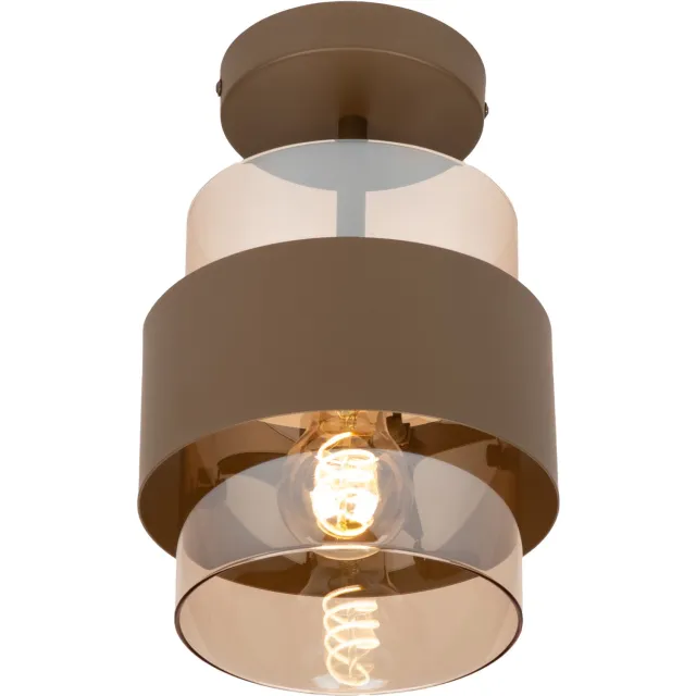 Lumidora Plafondlamp 75520 - Plafonniere - EIXAMPLE - E27 - Bruin - Metaal - ⌀ 18 cm