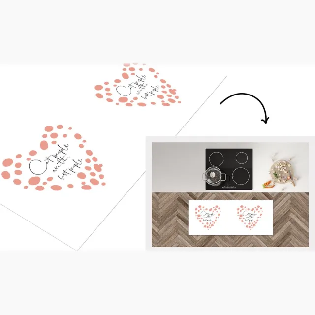 KitchenYeah Keukenloper - Loper keuken - Quotes - Huisdieren - Kat - Spreuken - Cat people are the best people - Keukenloper vinyl Multicolor