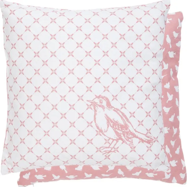 Clayre & Eef Kussenhoes | 40*40 cm | Roze | 100% Katoen | Vierkant | Vogels | Clayre & Eef | FY20