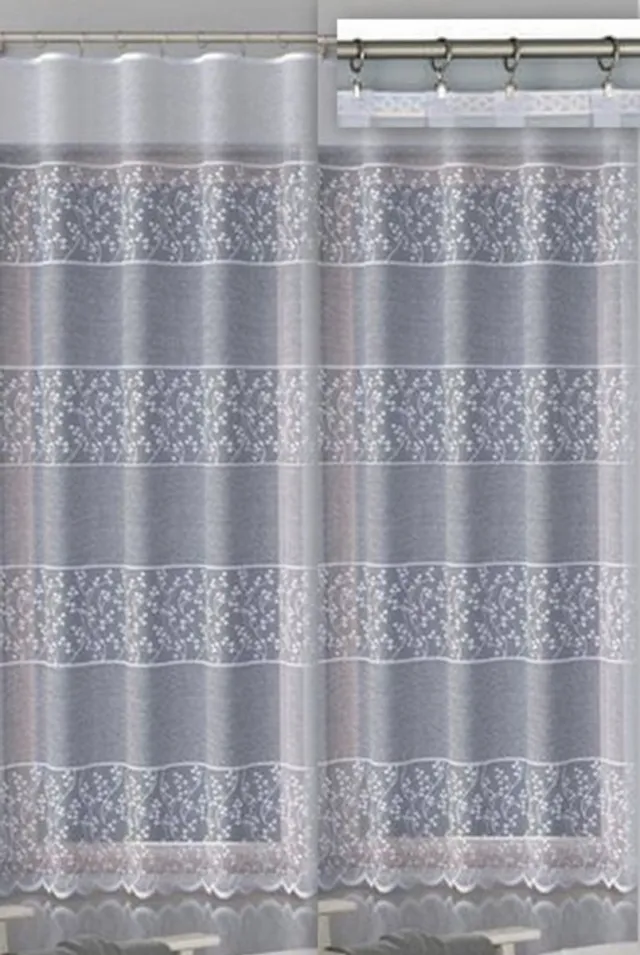 Wisan Fifi jacquard vitrage Gordijn 320 x 250 cm - Curtains - hoogwaardig jacquardgordijn- wit- 320 x250 cm