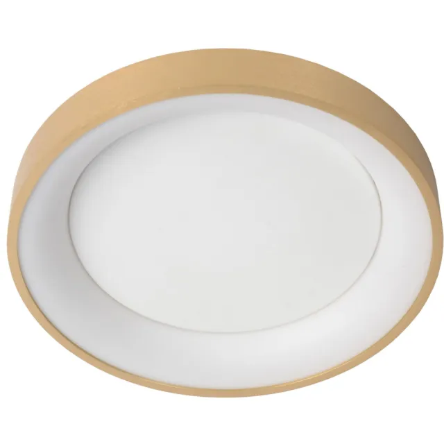 Lucide VIDAL - Plafonnière - Ø 28 cm - LED Dimb. - 1x20W 2700K - Mat Goud / Messing Mat Goud / Messing, Opaal