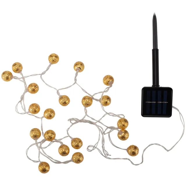 Pauleen Paulmann Pauleen Lichtketting Solar Glamour IP44 2,8m 3000K 5,5lm Goud