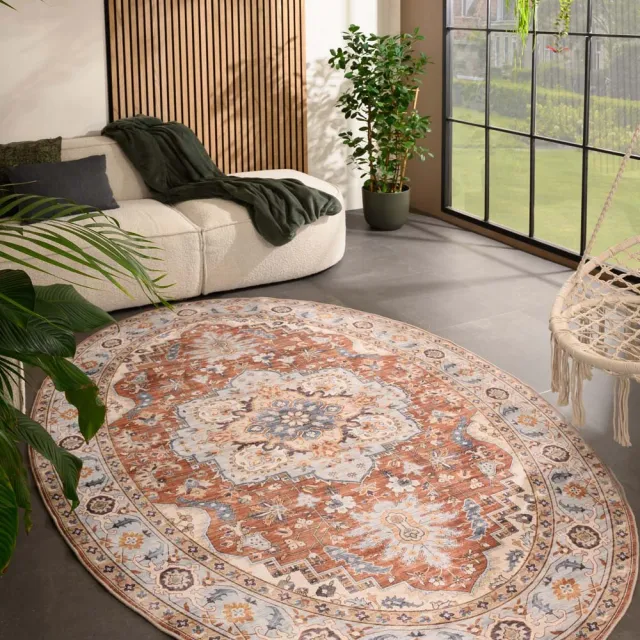 Heritaged Vintage buitenkleed ovaal - Valenca Fino terracotta 230x330