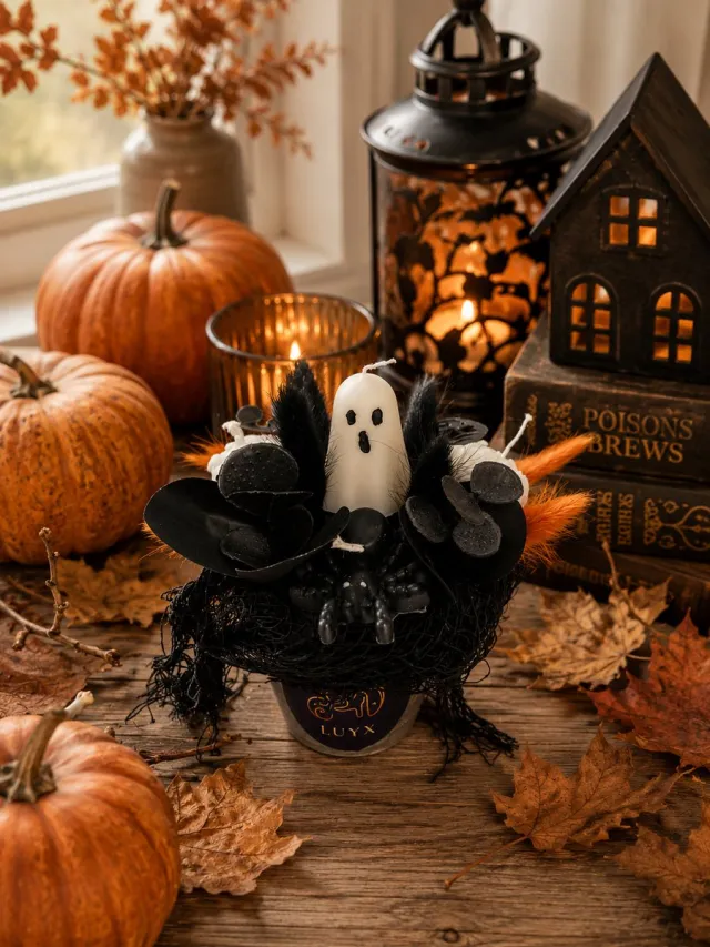 LUYX Halloween Spook Kaarsenboeket Meerkleurig