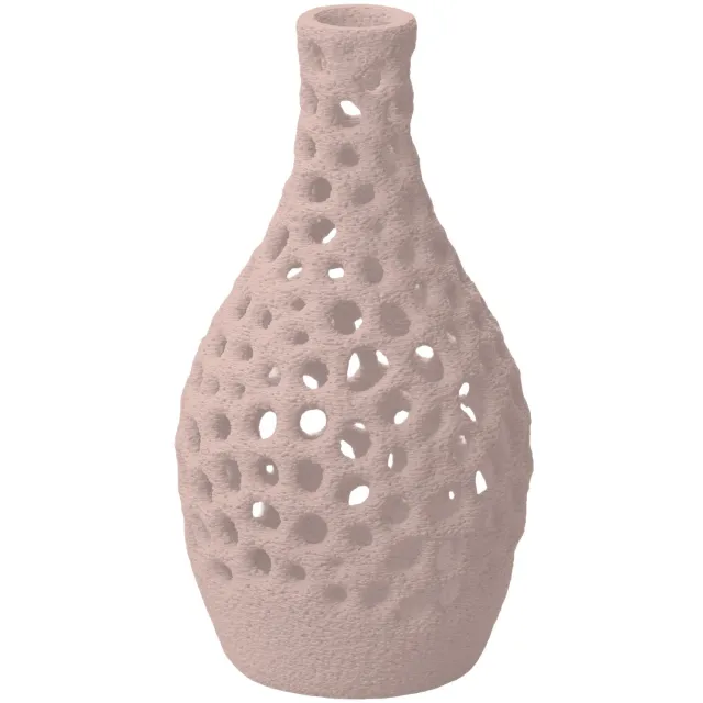 Layvo CELSO Vaas - Bloesem - D14 x H25 cm - droogbloemen vaas - organische vaas - gerecycled plastic