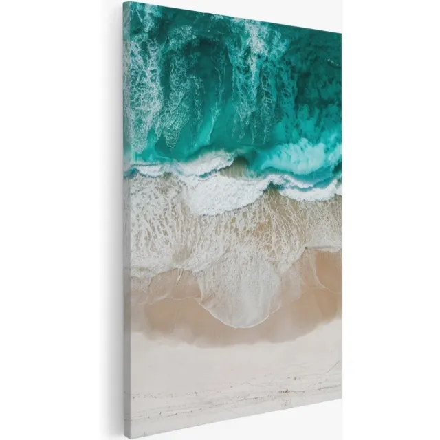 Saammp Canvas Schilderij - Strand - Abstract - 40x60 - Foto op canvas - Wanddecoratie - Muurdecoratie Woonkamer - Slaapkamer decoratie - Canvas Print Multicolor