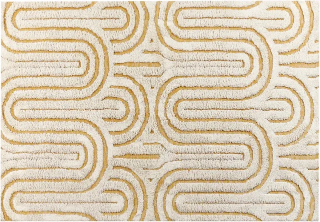 Beliani PERAI - Vloerkleed - Gebroken wit - 160 x 230 cm - Katoen