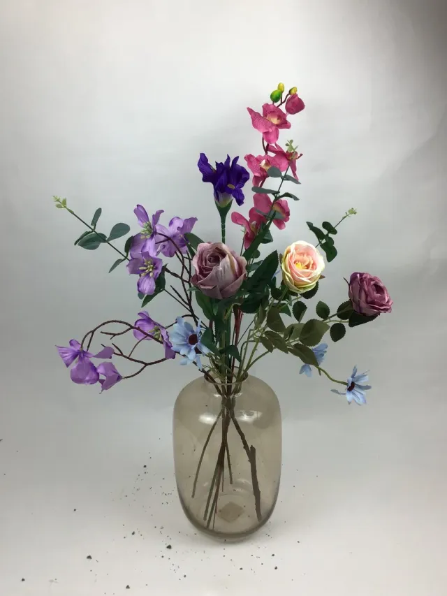 The Bloomistic Company The Bloomistic® – Zijden Boeket – 60-70 cm hoog – Kunstbloemen – moederdag – nepbloemen – housewarming cadeau – decoratie – decoratie woonkamer Enchanted Twilight