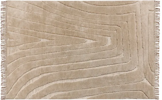 Beliani SAZOO - Vloerkleed - Beige - 200 x 300 cm - Polyester