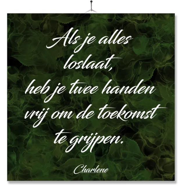 MC Living Tegel Met Opdruk | Spreuk | Motivatie | Als je alles loslaat Multi-Color