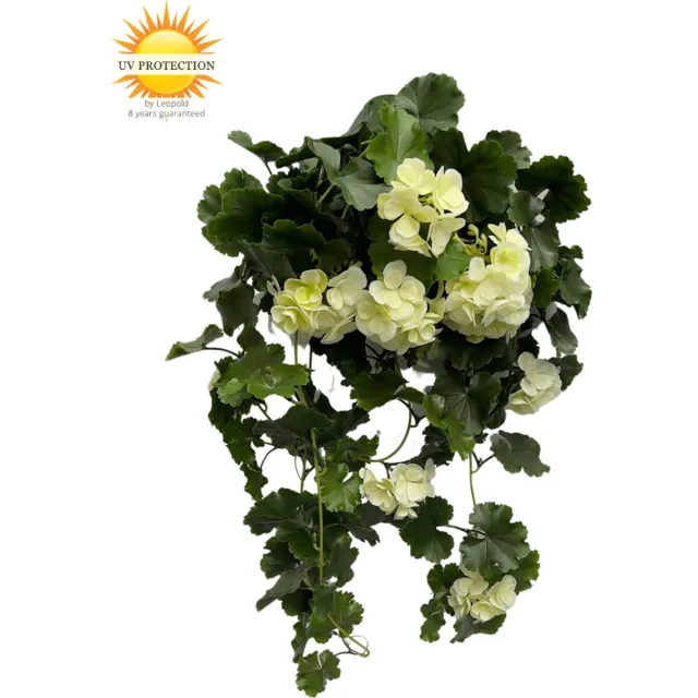 LeopoldFlora Kunst hanggeranium 65cm UV wit