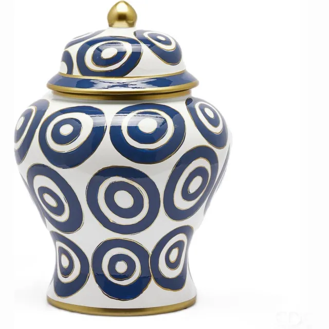 EDG Vaas - Aardewerk - blauw - D28 x H41 cm