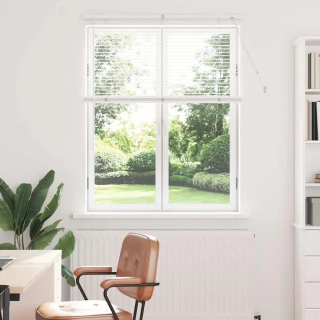 vidaXL Venetiaanse jaloezie Wit 130 x 100 cm 25 mm Aluminium