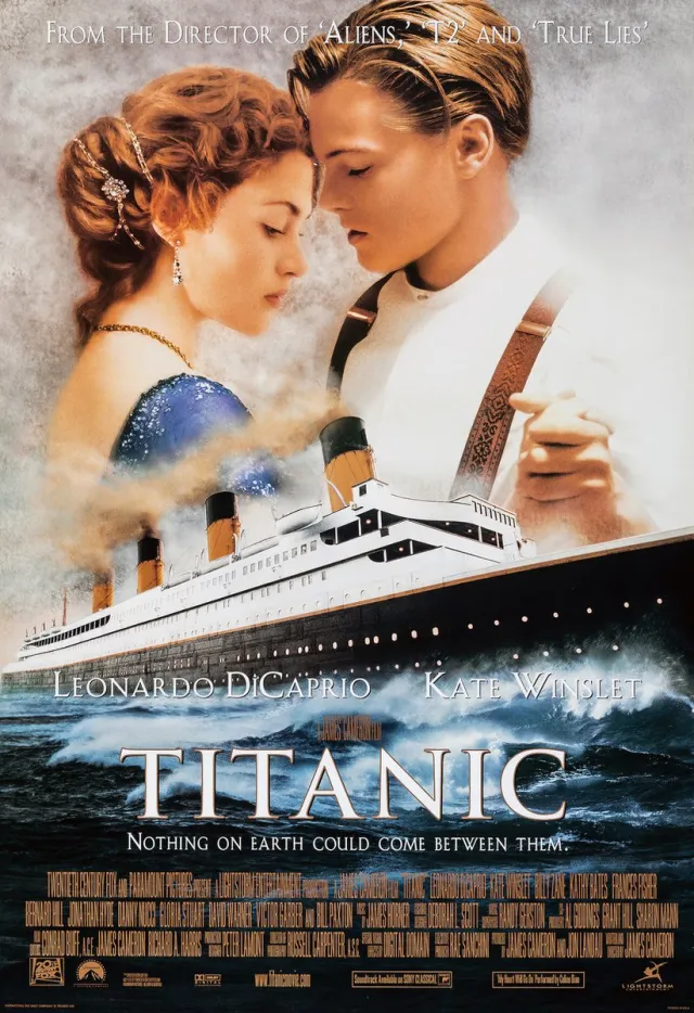 karo-art Poster - Leonardo DiCaprio, Titanic, 1997, Originele Filmposter, Premium Print, Professioneel Fotopapier Multikleur