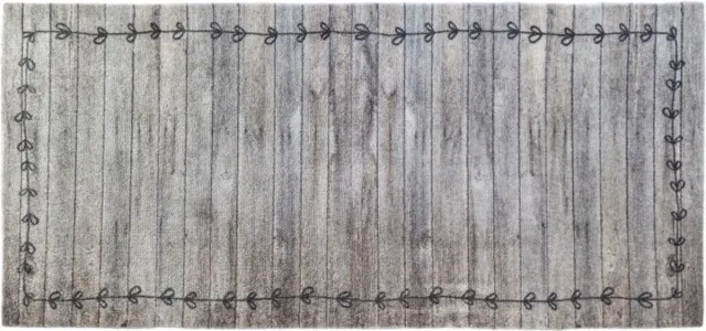 MD-Entree MD Entree - Design mat - Universal - Love Wood - Vloerkleed - Antislip - Machine wasbaar - 67 x 150 cm Bruin
