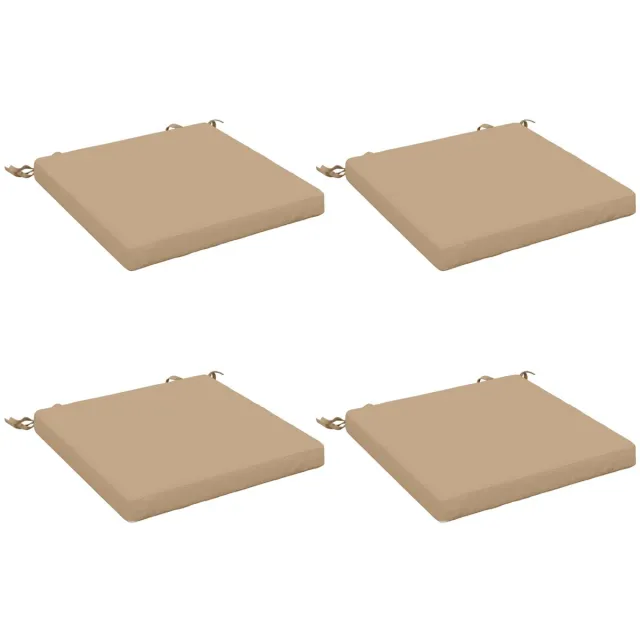 vidaXL Zitkussens - SOEST - 4 - st - 100% - Polyester - Zand - 40 - x - 40 - x - 5 - cm