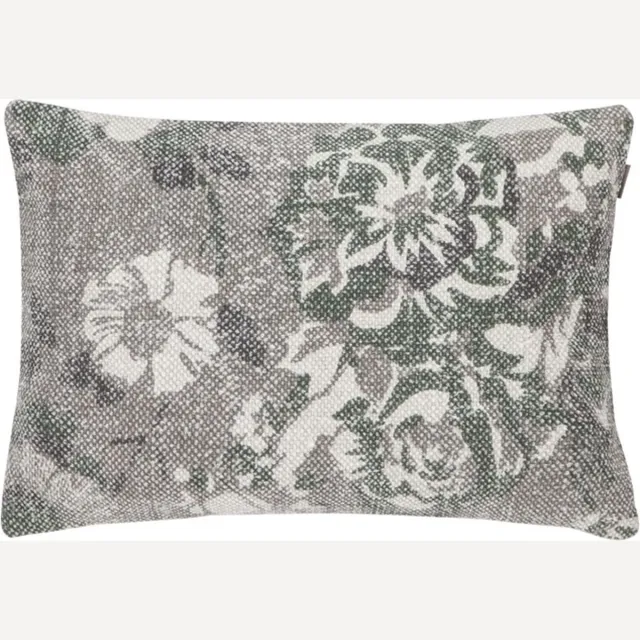 Linen & More Vintage Flower Forest Groen Kussen | 35 X 50 | Sierkussen Voor Woonkamer Of Slaapkamer