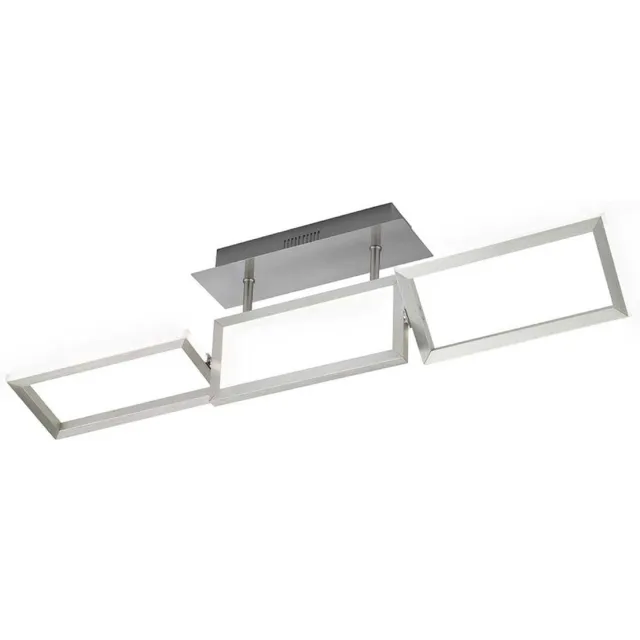 Wofi LED design plafondlamp ALU spot verstelbare lamp woonkamer slaapkamer verlichting zilver