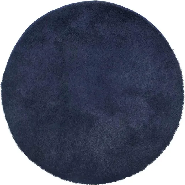 vidaXL Hoogpolig - vloerkleed - NAVARRA - cm - polyester - marineblauw Navy