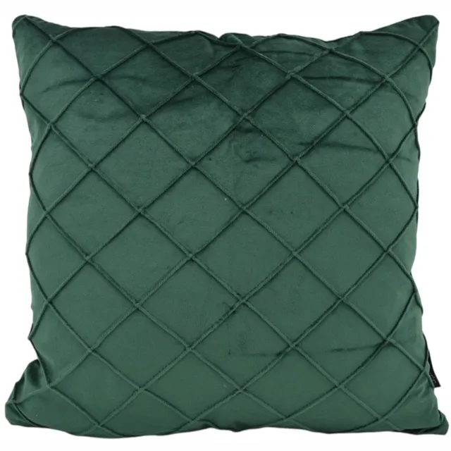 NOVÉE Velvet Cross Intens Groen Kussenhoes | 45x45 cm | Velvet/Polyester