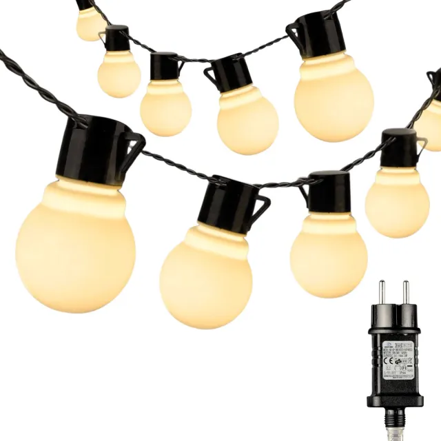 J-Pro JPro Lemon 20 LED Lichtsnoer Buiten op Netstroom 3 + 2 meter Tuinverlichting Warm Wit - Buiten Lichtslinger Waterdicht en Energiezuinig - 20 LED Lampen Tuin Verlichting Met Stekker