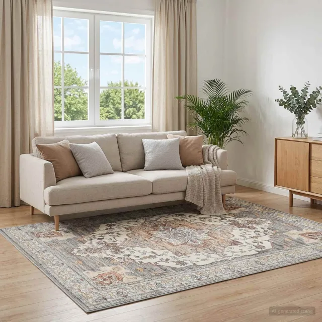vidaXL Vloerkleed ORIZ Bruin 200 x 280 cm 100% polyester, foto 2