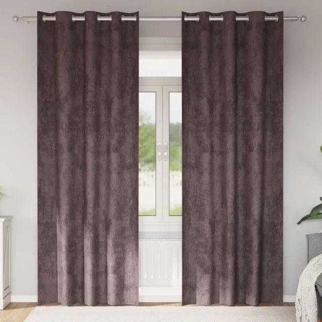 vidaXL Velvet Gordijnen 2 st Bruin 245 x 140 cm Fluweel