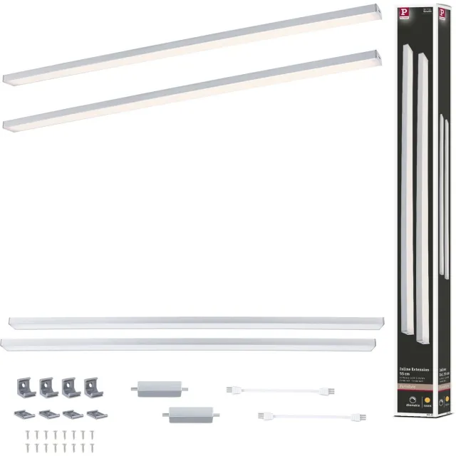 Paulmann LED-onderkastverlichting Inline Uitbreidingsset 3000K dimbaar 2x6W 550x26 mm 2x500lm 24V Chroom mat
