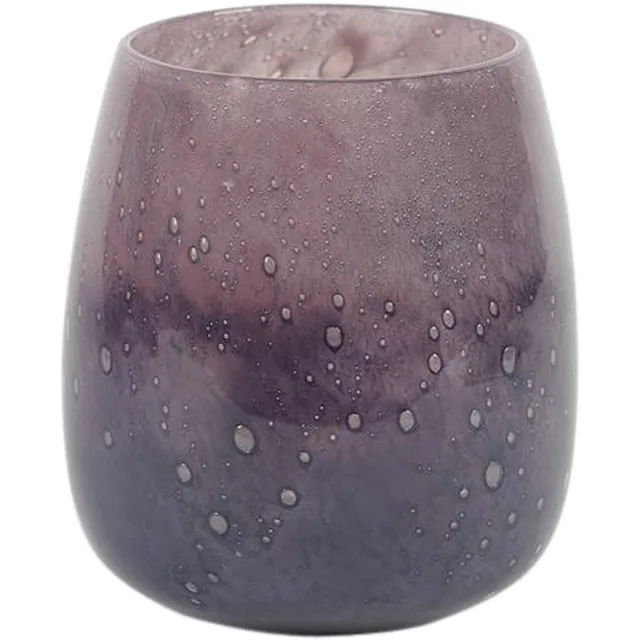 Rasteli Vaas - glas - paars - D17,8 x H18,6 cm - Opening 12 cm