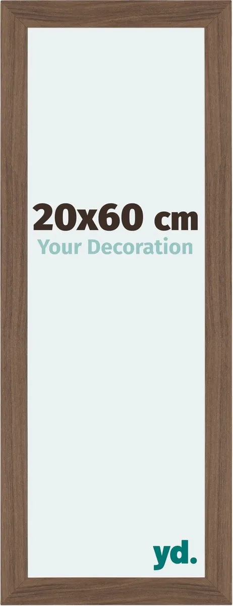 yd. Your Decoration - Fotolijst 20x60 cm - MDF - Walnoot Donker - Mura